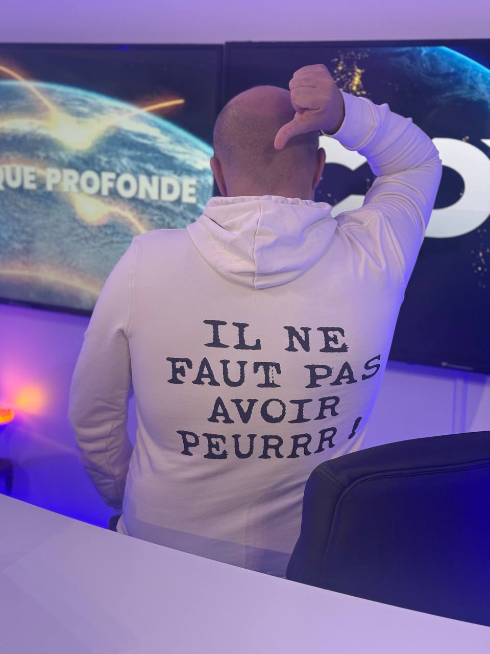 Sweat capuche unisexe en coton bio logo GPTV